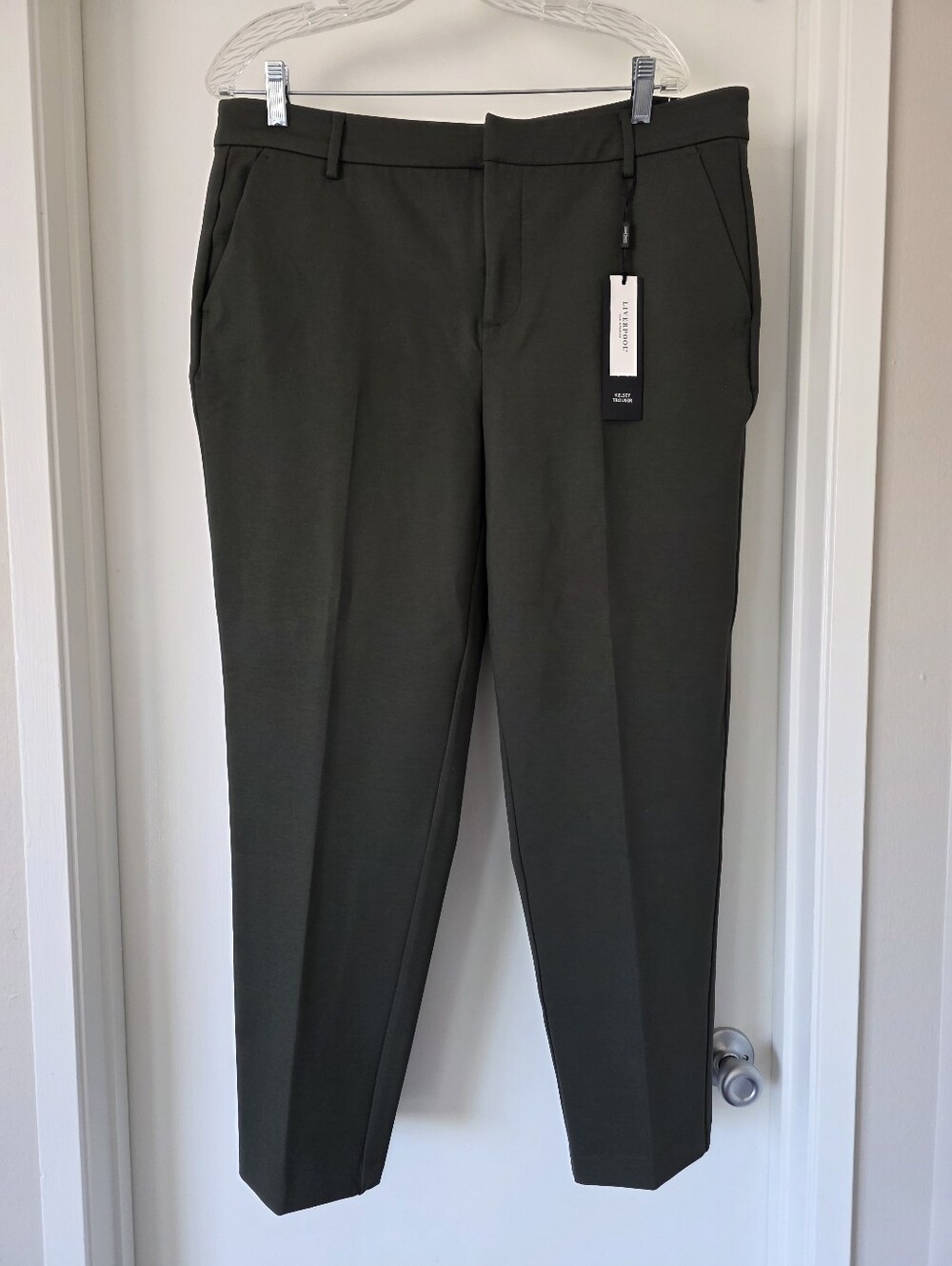 Liverpool Kelsey Women's Trouser Size 16/33 Dark Green Pants Stretch Career NWT